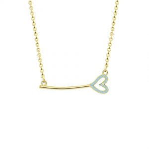collier coeur or