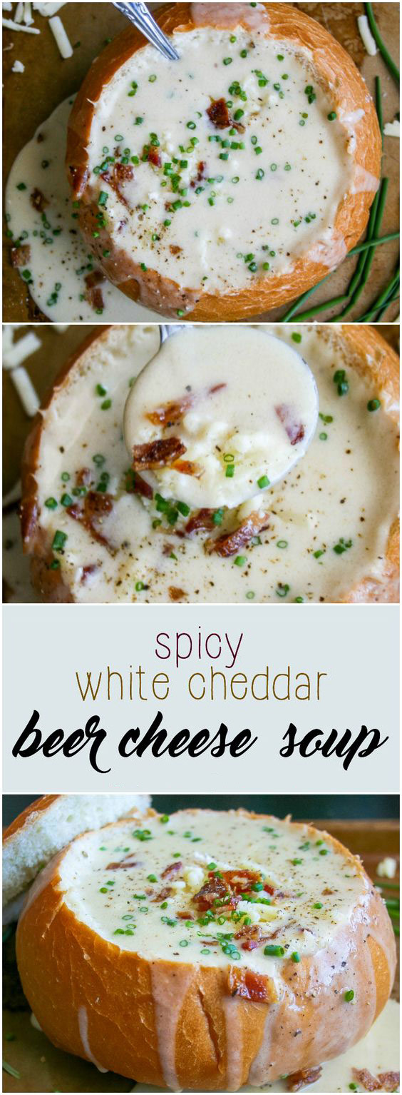 Spicy White Cheddar Beer Cheese Soup Spicy White Cheddar Beer Cheese Soup
