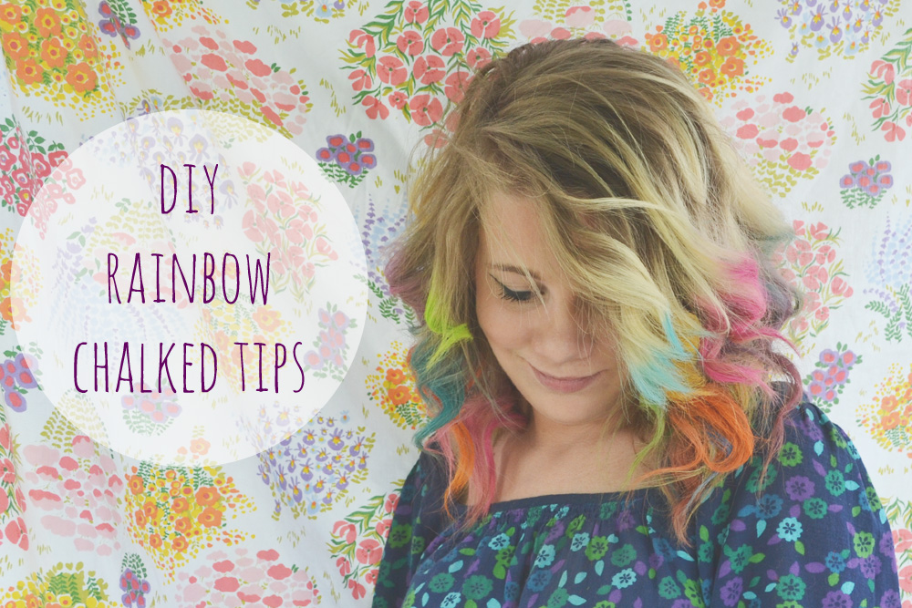 Run 2 the Wild DIY RAINBOW HAIR CHALKED TIPS