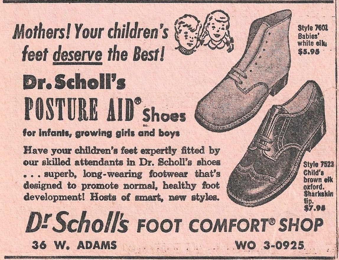 Clippings From The Detroit Times Dr Scholl S Foot Comfort Shop