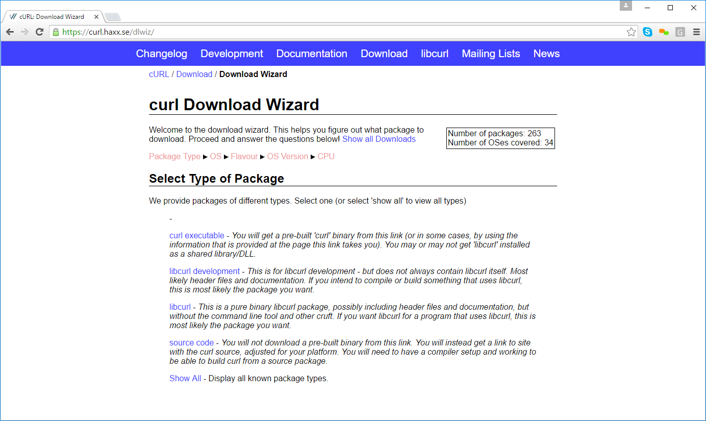 Jan David Narkiewicz (Developer) CURL for Win64 Download, Installing