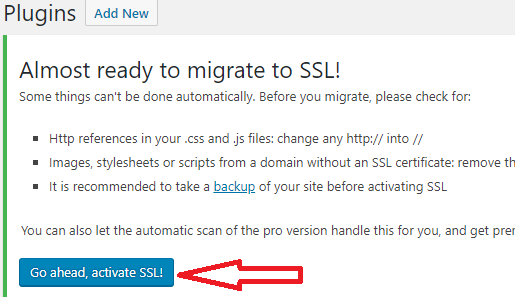 Go ahead, activate SSL