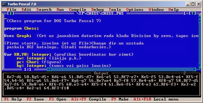 borland turbo pascal 7.0