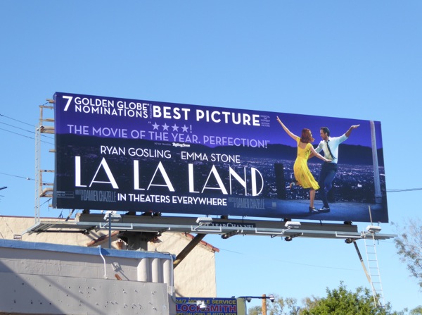 La La Land Golden Globes consideration billboard La la Land Golden Globes consideration billboard