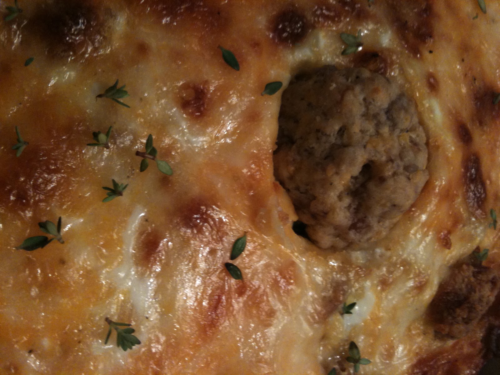 Dear Emma Grace Go ahead. Burn 'Em! The Birth of a Sausage Ball Casserole.