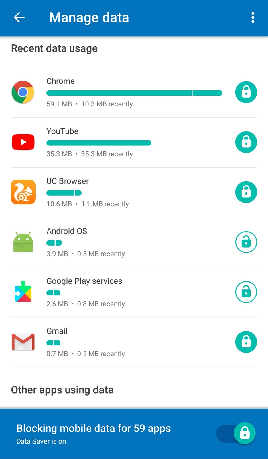 Block apps from using mobile data