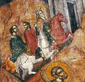 1183: ο ζωγράφος Θεόδωρος Αψευδής εικονογραφεί το κελί του Αγίου Νεοφύτου στην Πάφο της Κύπρου με  χαρακτηριστικές γραμμικές συνθέσεις.