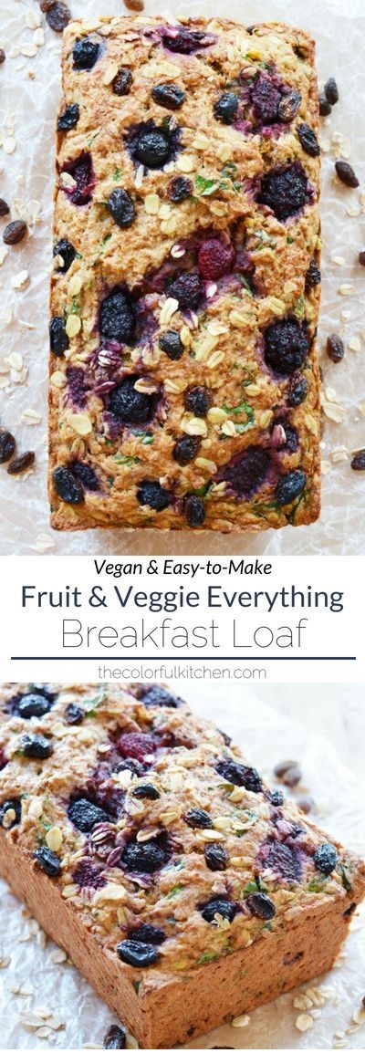 Vegan Fruit And Veggie Everything Breakfast Loaf