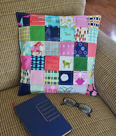 Cotton + Steel Patchwork Dorm Pillow by Heidi Staples of Fabric Mutt 