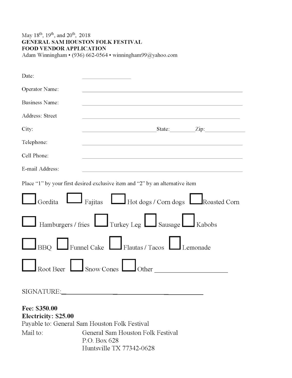 vendor application