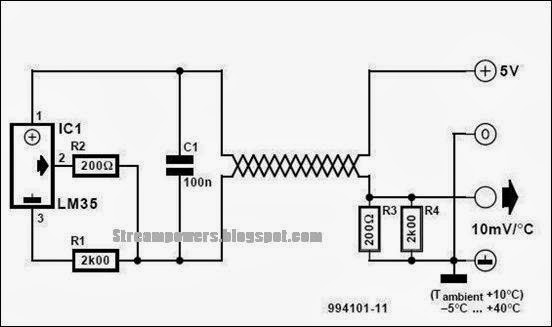 2 Wire Temperature Sensor Electronic Circuits Diagram 