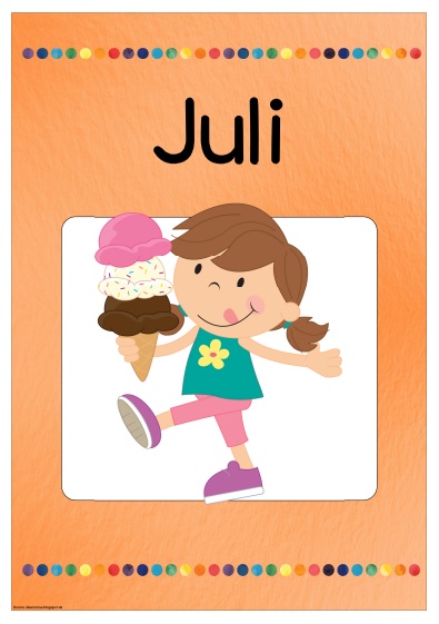 Ideenreise - Blog  Monatsplakat „July/Juli“