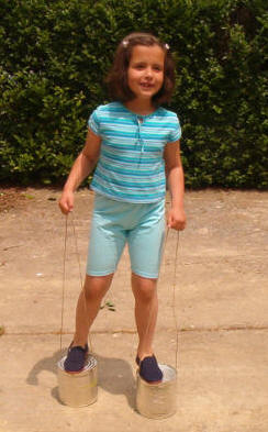 zancos de madera para niños