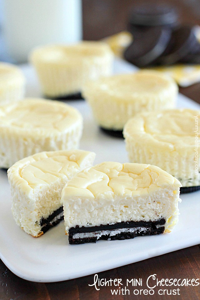 Amazing LIGHTER MINI CHEESECAKES WITH OREO CRUST. Let's Try | mother's ...
