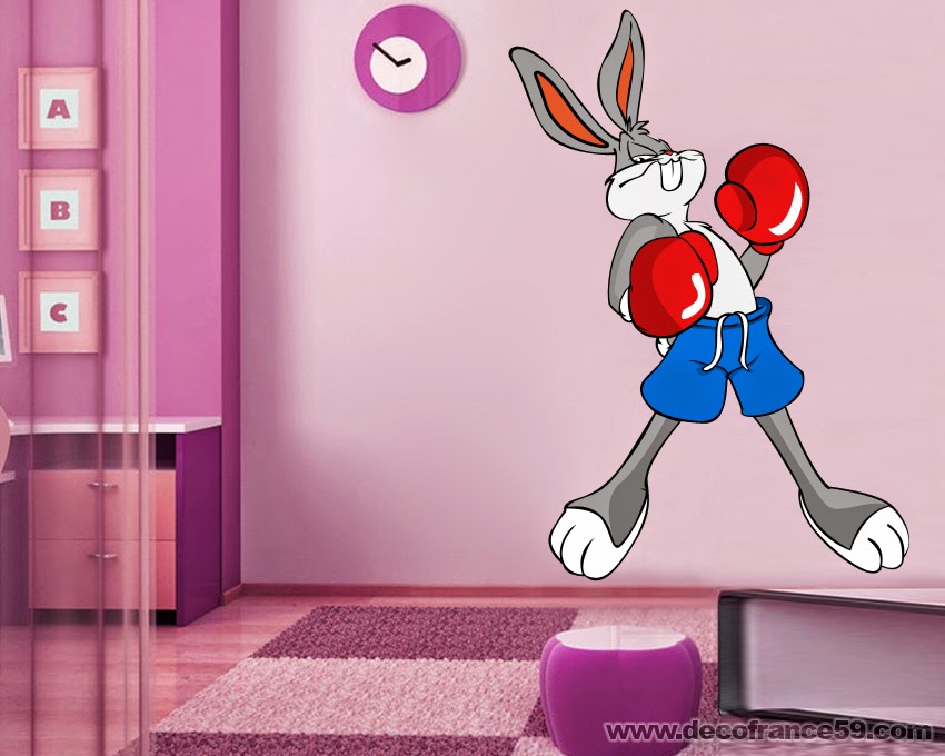 Sticker bugs Bunny Boxeur