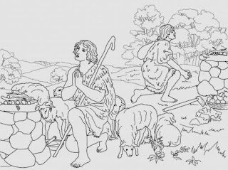 Dibujos Para Colorear De Caín y Abel