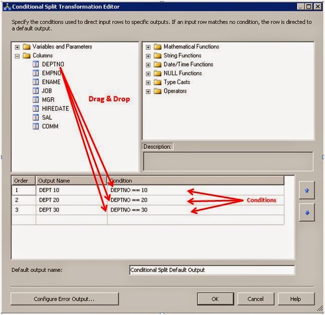 SQL Server : MSBI_SSIS_Conditional Split Transformation