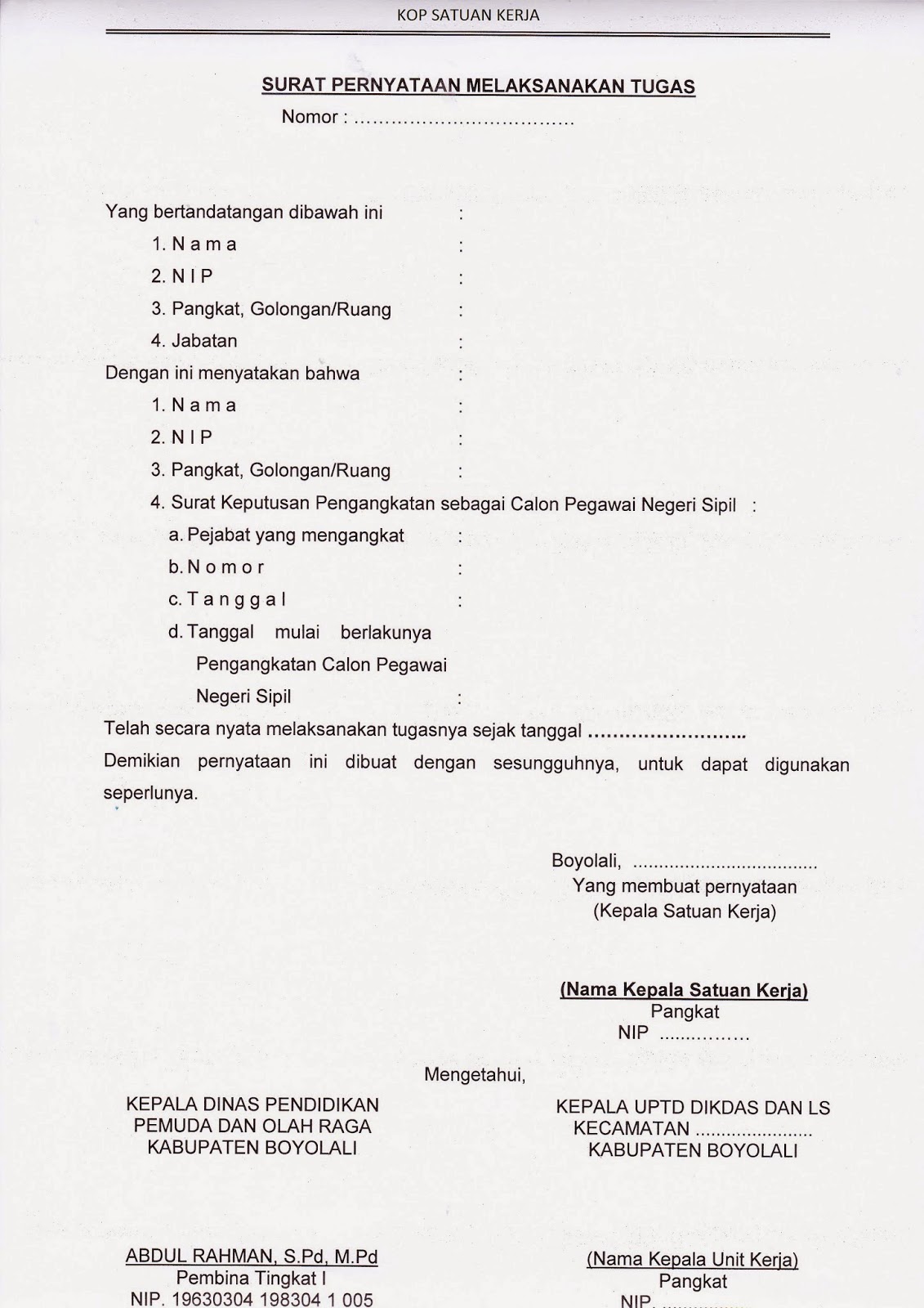 INFO SMA SMK KABUPATEN BOYOLALI CONTOH FORM SPMT DARI BKD
