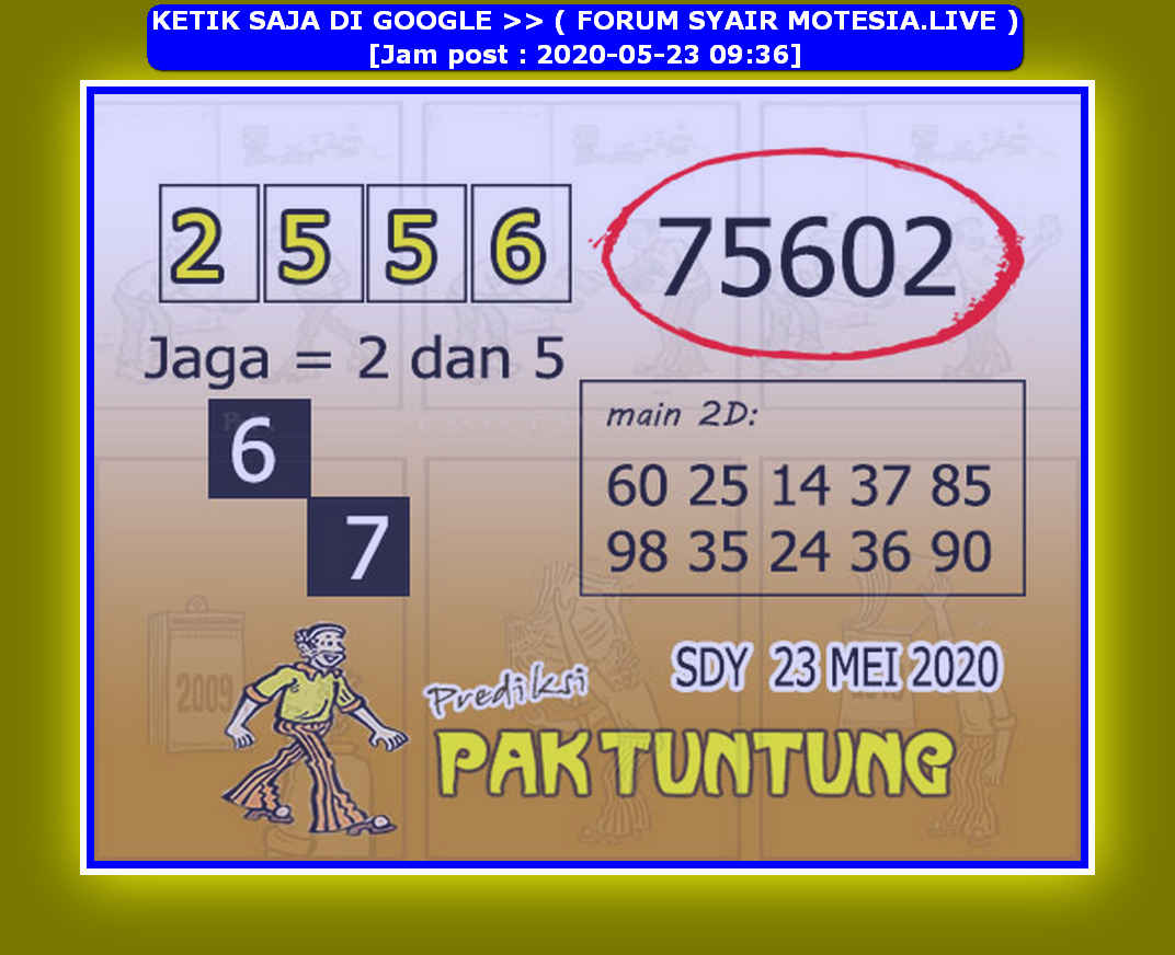 Syair Sydney Hari Sabtu 23 Mei 2020 Royal Syair