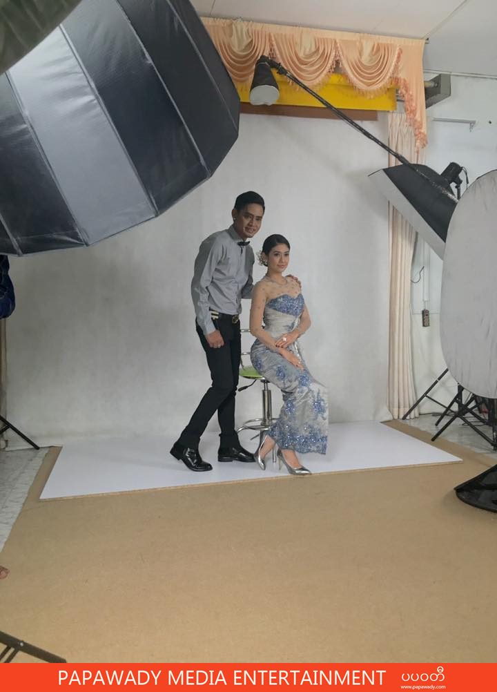 Myint Myat and Thinzar Wint Kyaw Couple Fashion Studio Photoshoot 