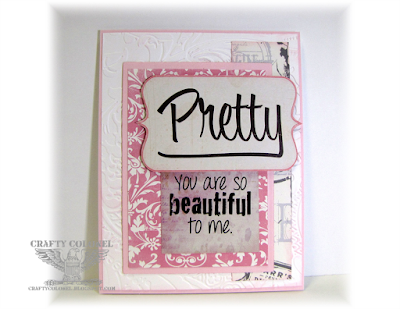 Crafty Colonel Donna Nuce, For Cards in Envy blog, Sentiment Club Scrap