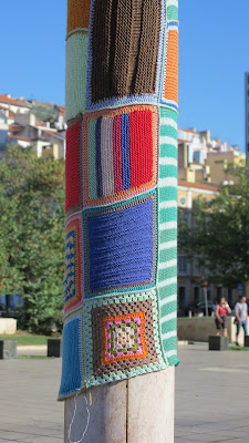 ByHaafner, crochet, granny square, yarn bomb, Lisbon, bright