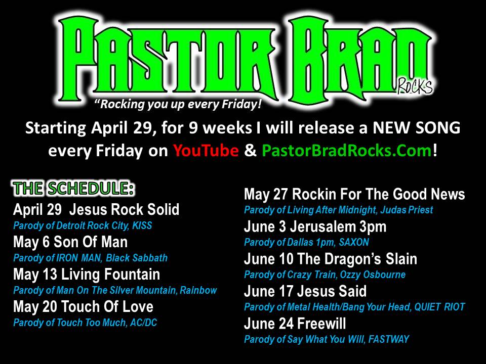 Pastor Brad Storm The Gates Release Schedule... ReleaseSchedforweb