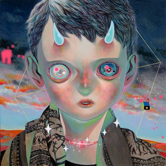 "Whereabouts of God #28" by Hikari Shimoda | surrealismo pop japones, obras de arte pop contemporaneo, pinturas, pop art pictures inspiration | art selecta obras de arte, pintura, pop art, cool pictures, imagenes chidas, tristes | "Whereabouts of God #28" by Hikari Shimoda