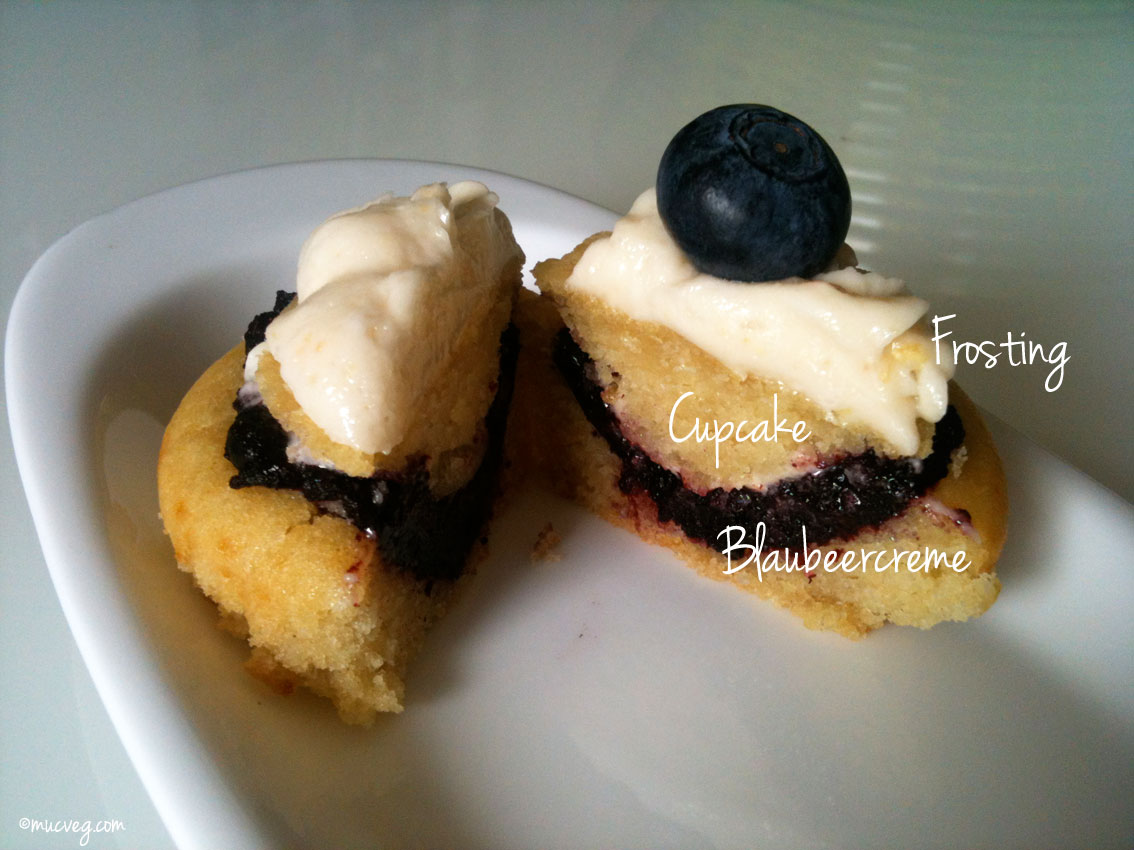 muc.veg: Gefüllte Blaubeer-Cupcakes