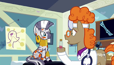 Zecora gets the bad news from Dr. Horse