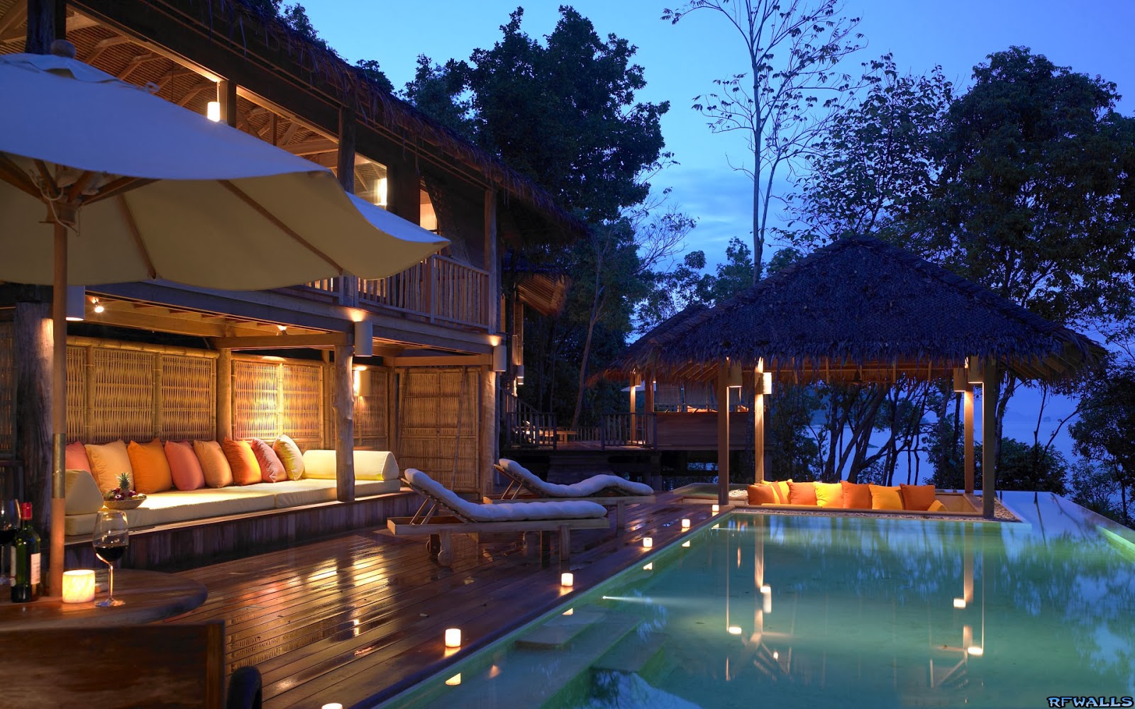 Luxury Bungalow Wallpaper | RfwAlls