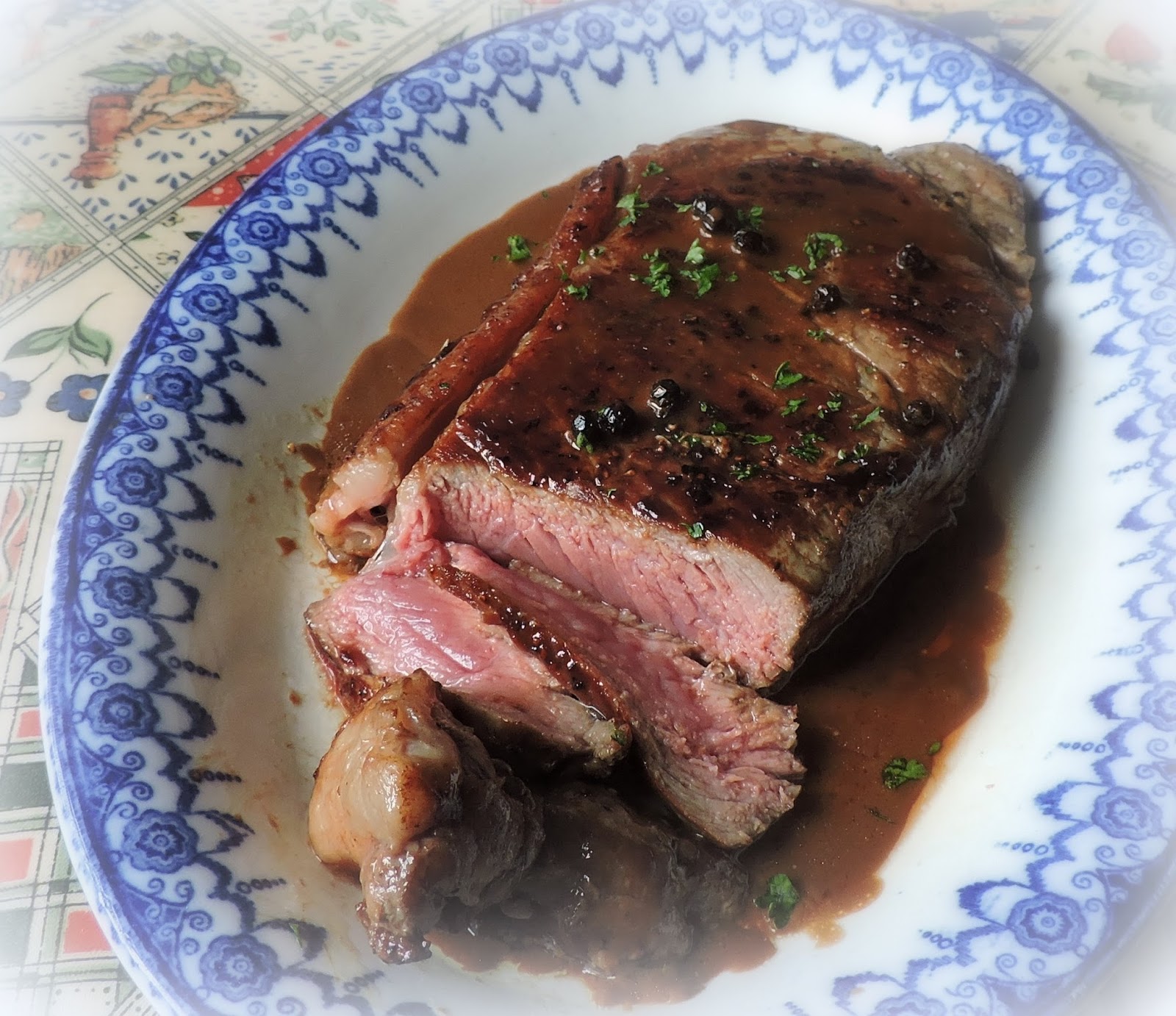 The English Kitchen Steak with Whiskey Peppercorn Sauce
