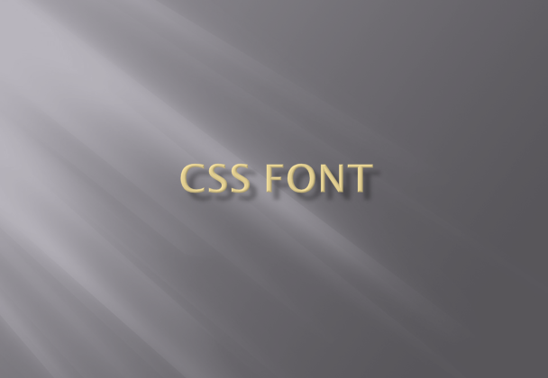 CSS Font