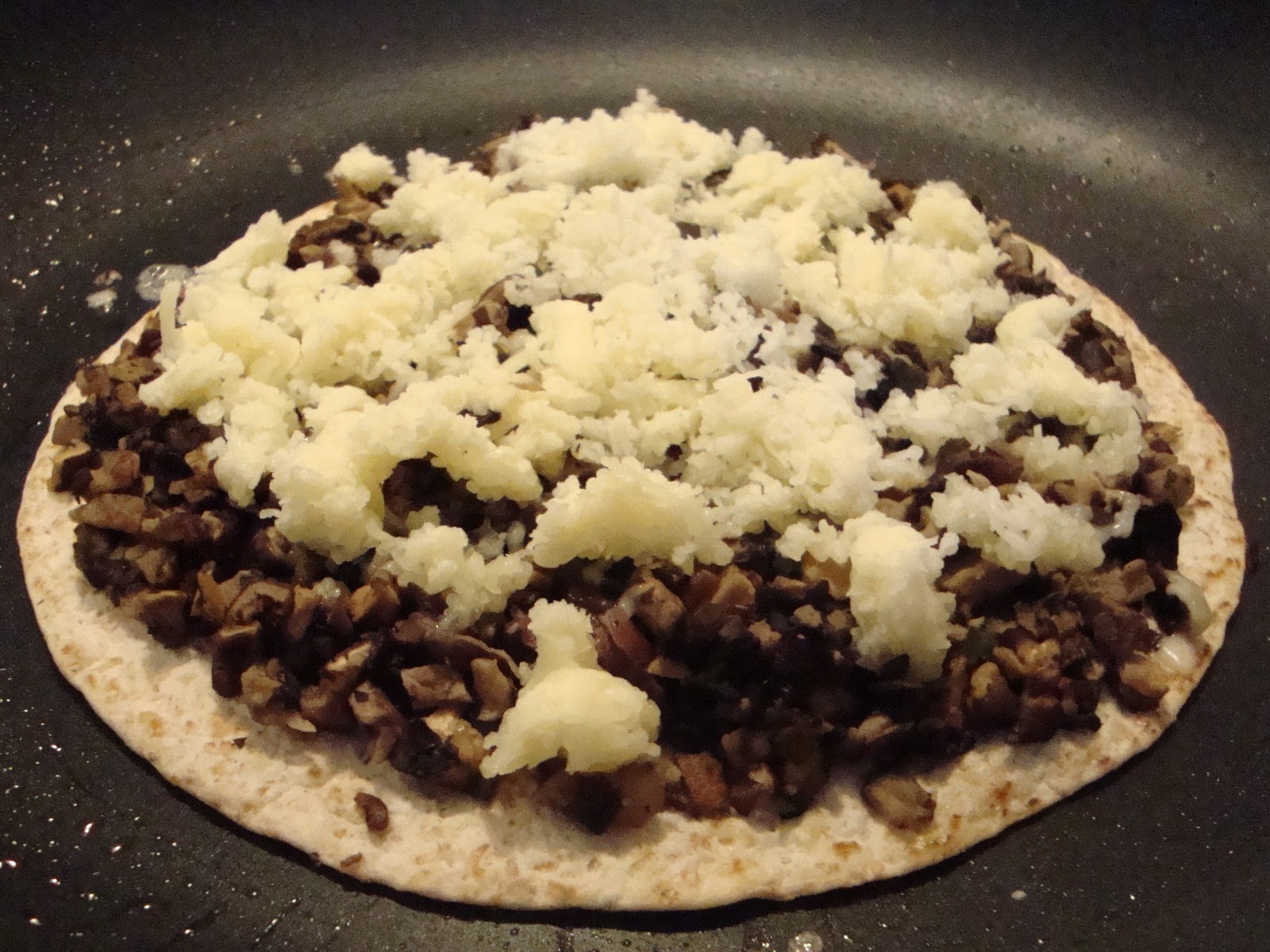 Me, Myself & Pie Portobello, Shiitake and Fontina Quesadillas