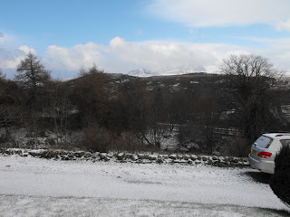 March Snow in Tongue, with Ben Hope in the distance