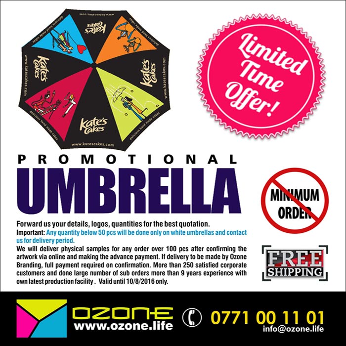 Promotional Umbrella Printing with your logo Powercampaigner Email