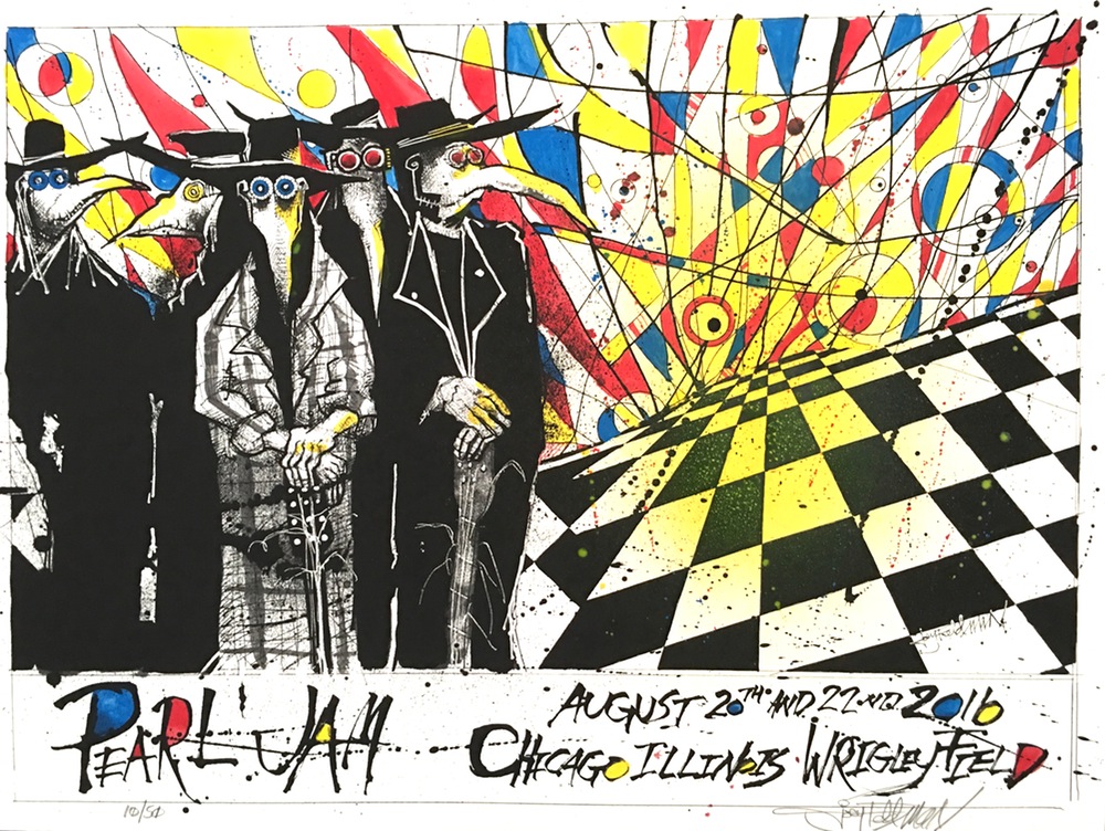 INSIDE THE ROCK POSTER FRAME BLOG Joey Feldman Pearl Jam Chicago