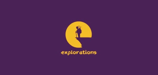 Explorations Logo Negative Space contoh logo negative space