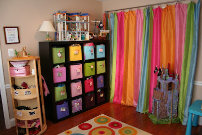 Pink and Green Mama Kid Friendly Spaces and Toy Storage