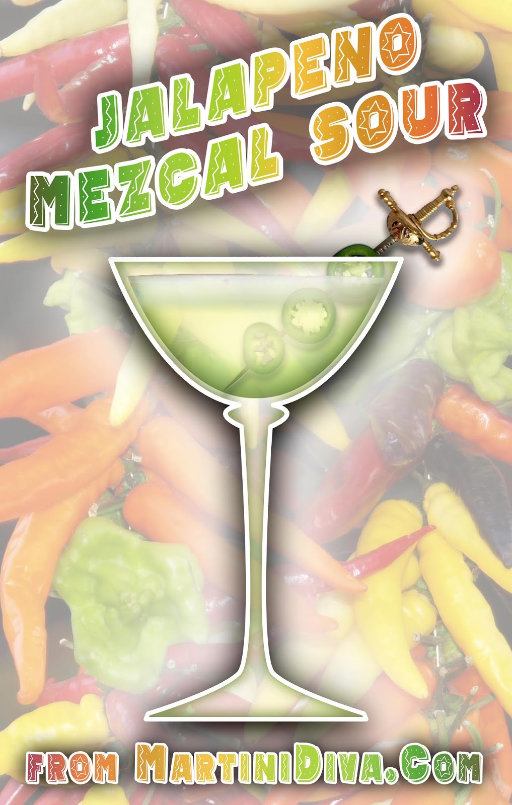 The MARTINI DIVA JALAPENO MEZCAL SOUR COCKTAIL