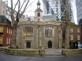 The Church of St Helen Bishopsgate in the City of London, where Gentili is buried