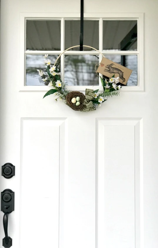 Front door with Easter wreath