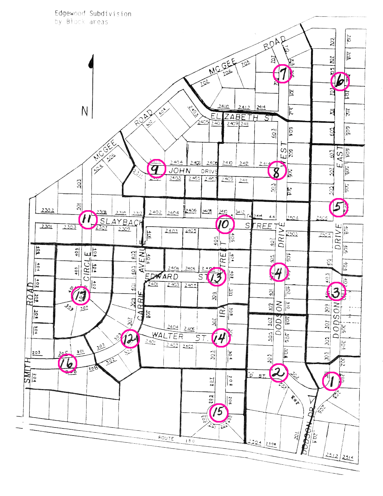 Edgewood Homeowners' Association Edgewood Subdivision Map