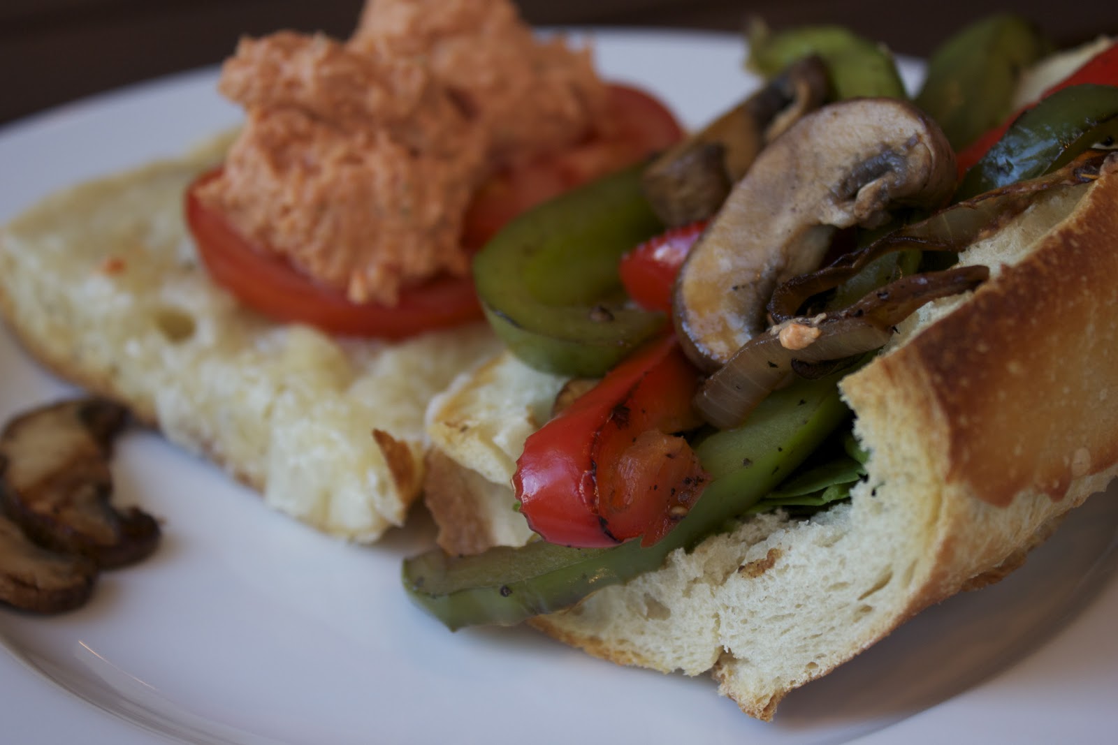 Eat to Run Veggie Panini with Sun Dried Tomato Mayo