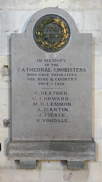 Chichester Chorister Memorial 1914-19 Chichester Chorister Memorial 1914-19