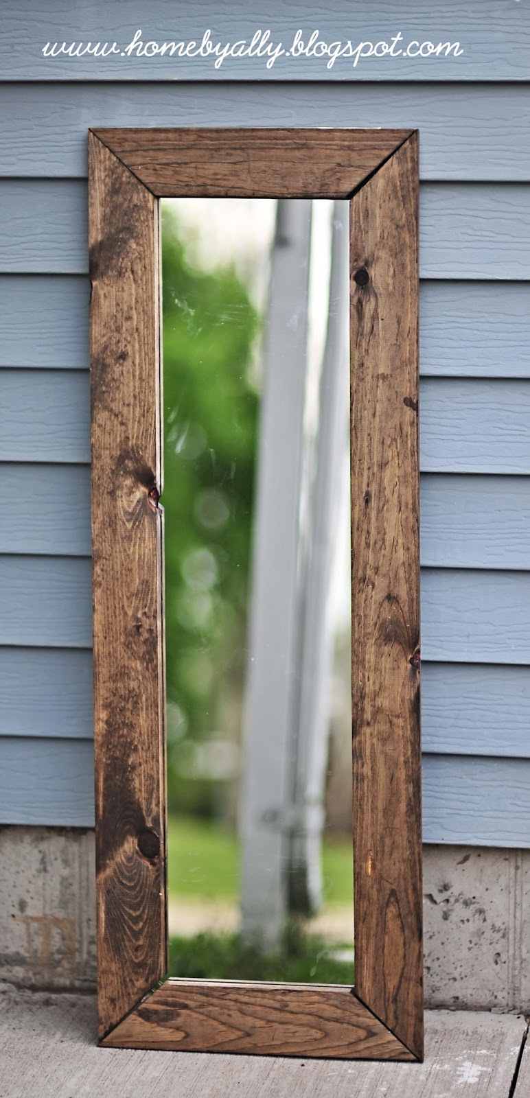 diy: rustic mirror home by ally