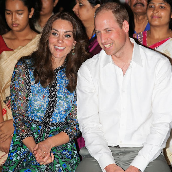 Prince William, Duke of Cambridge and Catherine, Duchess of Cambridge observe a dance and musical performance celebrating Assamese New Year