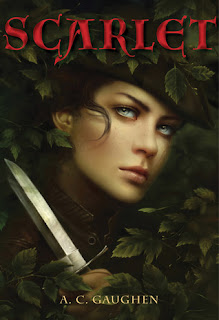 ARC book cover of Scarlet by A.C. Gaughen