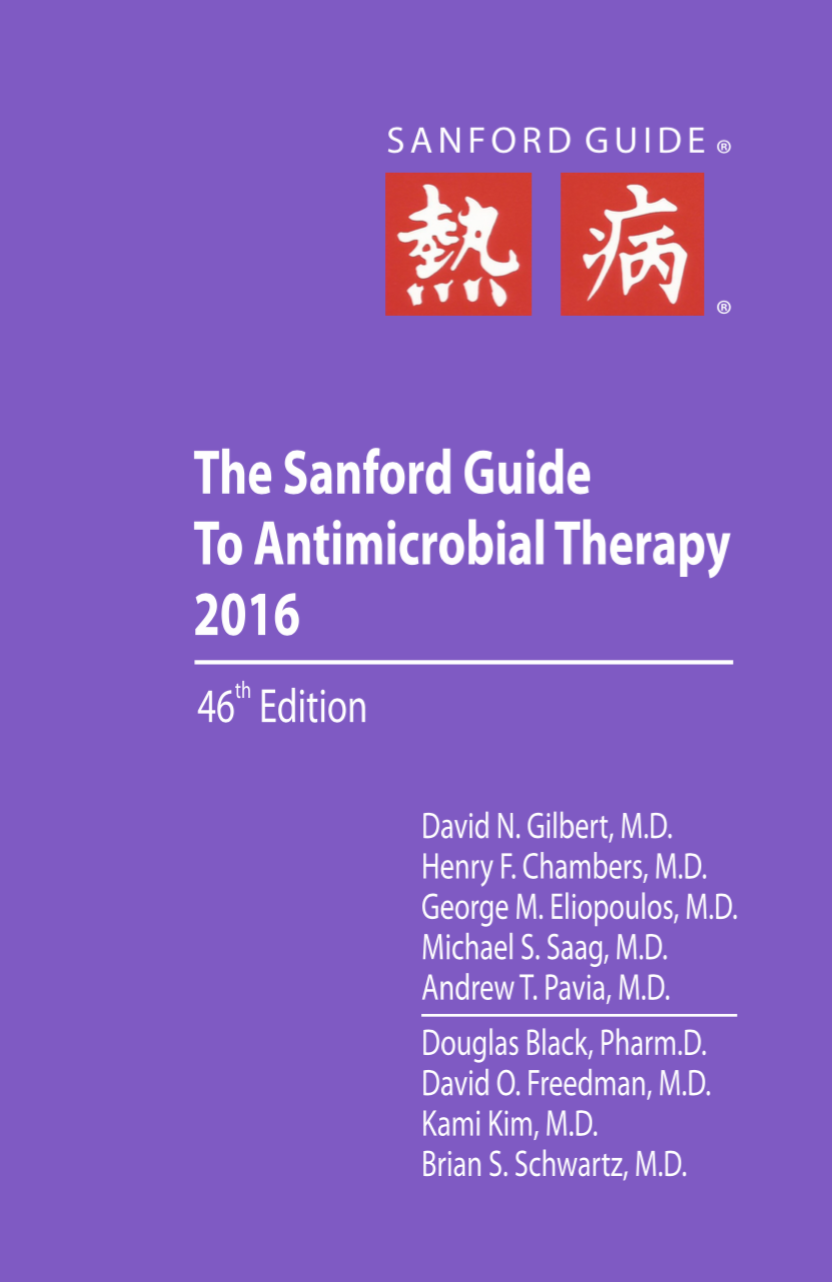 Top Categories The Sanford Guide has been the go-to guide for empiric therapy for longer than I've been in medicine (about 37 years now). Unfortunately, the