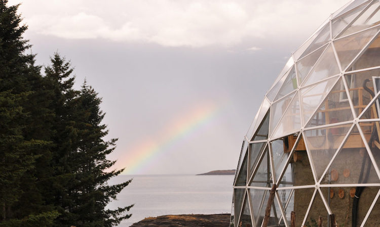 Family Thrives In The Arctic Circle By Building Cob House Inside A Solar Geodesic Dome